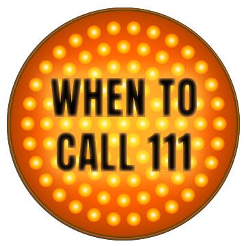 traffic light - when to call 111